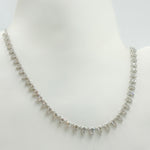 Load image into Gallery viewer, NFR70716. 14K Solid White Gold Diamond Drop Necklace