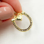 Load image into Gallery viewer, DP730. Diamond Sterling Silver Horseshoe Pendant