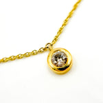 Load image into Gallery viewer, Gold Diamond Dangle Necklace