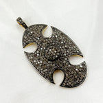 Load image into Gallery viewer, DP151. Diamond Sterling Silver Fancy Shape Pendant