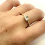 Load image into Gallery viewer, 14K Solid Yellow Gold Statement Diamond Ring.