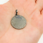 Load image into Gallery viewer, DP806. Diamond Sterling Silver Round Pendant