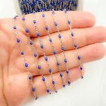 Load image into Gallery viewer, Buy Silver Blue Color Enamel Chain