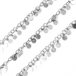 Load image into Gallery viewer, V73OX. Oxidized Sterling Silver Dangle Disc Chain