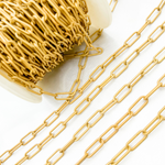 Load image into Gallery viewer, Gold Plated Matt Sterling Silver Paperclip Chains