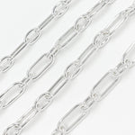 Load image into Gallery viewer, Shop Now Sterling Silver Smooth Long & Short Links Chain