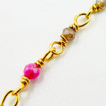Load image into Gallery viewer, Buy Gold Plated Sterling Silver  Multi Gemstone Wire Chain