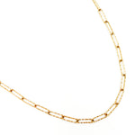 Load image into Gallery viewer, Buy 14K Solid Gold Hammered Paperclip Chains