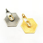 Load image into Gallery viewer, Diamond Sterling Silver Lock Pendants