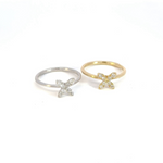 Load image into Gallery viewer, 14k Solid Gold Statement Flower Diamond Ring.