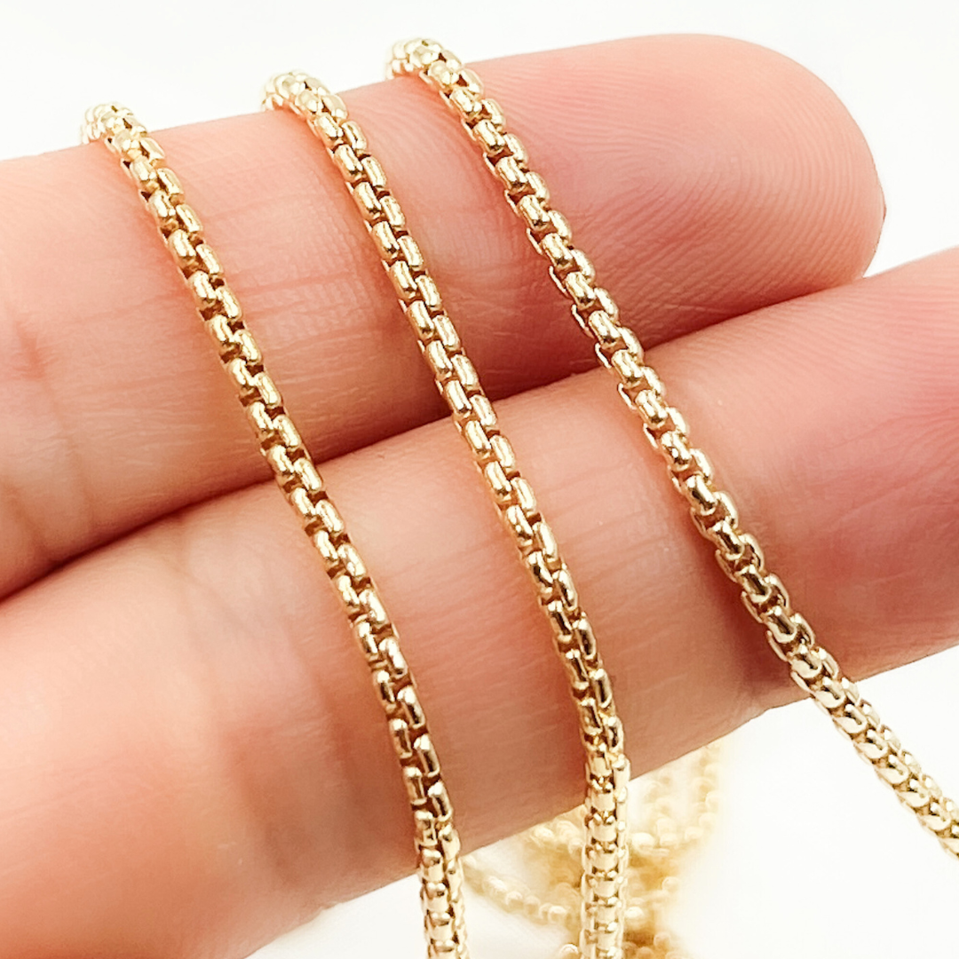 520GF. 14K Gold Filled Round Box Chain