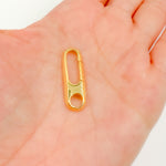 Load image into Gallery viewer, Gold Plated Sterling Silver Oval Clasps