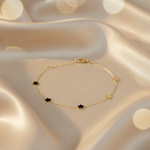 Load image into Gallery viewer, BRSET419/L. 14k Solid Yellow Gold Star Link Bracelet