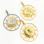 Load image into Gallery viewer, DP689. Diamond Sterling Silver Sun Pendant