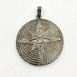 Load image into Gallery viewer, DP364. Diamond Sterling Silver Round Star Pendant