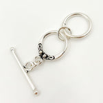 Load image into Gallery viewer, White Sterling Silver Toggle Clasp