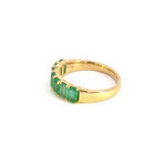 Load image into Gallery viewer, 14K Solid Gold Emerald Band Ring.