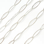 Load image into Gallery viewer, Silver Flat Marquise Shape Link Chain