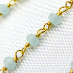 Load image into Gallery viewer, Blue Chalcedony Gold Plated Sterling Silver Wire Chain