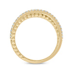 Load image into Gallery viewer, 14K Solid Gold Diamond and Beaded Bands Ring.