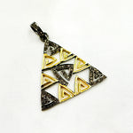 Load image into Gallery viewer, DP754. Diamond Sterling Silver Triangle Pendant