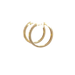 Load image into Gallery viewer, EHG56970Y. 14k Solid Gold Diamond Hoops