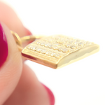 Load image into Gallery viewer, 14K Solid Gold Diamond Lock Charm. GDP465