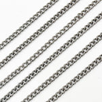 Load image into Gallery viewer, Oxidized Sterling Silver Curb Chain