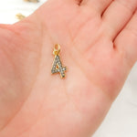 Load image into Gallery viewer, DC189. Diamond Sterling Silver Number "4" Charm