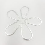Load image into Gallery viewer, 35MM White Sterling Silver Brushed Drop Connector