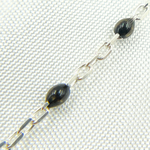 Load image into Gallery viewer, Sterling Silver Black Color Enamel Chain