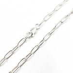 Load image into Gallery viewer, Silver Smooth Paperclip Necklace