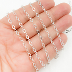 Load image into Gallery viewer, Sterling Silver Flat Rhomb Link Chain