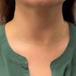 Load image into Gallery viewer, Shop 14K Solid Yellow Gold with White Gold Cubes Satellite Chain
