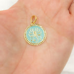 Load image into Gallery viewer, Shop Now Sterling Silver Round Scorpio Zodiac Enamel Pendant