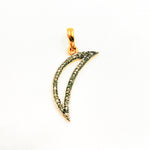 Load image into Gallery viewer, DC122. Diamond Sterling Silver Moon Pendant