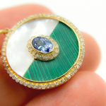 Load image into Gallery viewer, KG124. 14K Solid Gold Round Pendant