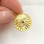 Load image into Gallery viewer, Silver Round Eye Charm with Gemstone