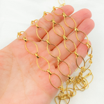 Load image into Gallery viewer, Gold Plated 925 Sterling Silver Oval Long and Short Links