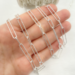 Load image into Gallery viewer, Sterling Silver Hammered Paperclip Link Chain
