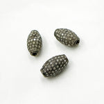 Load image into Gallery viewer, DC821. Diamond & Sterling Silver Barrel Bead