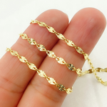 Load image into Gallery viewer, 14k Solid Yellow Gold Marina Diamond Cut Link Chain