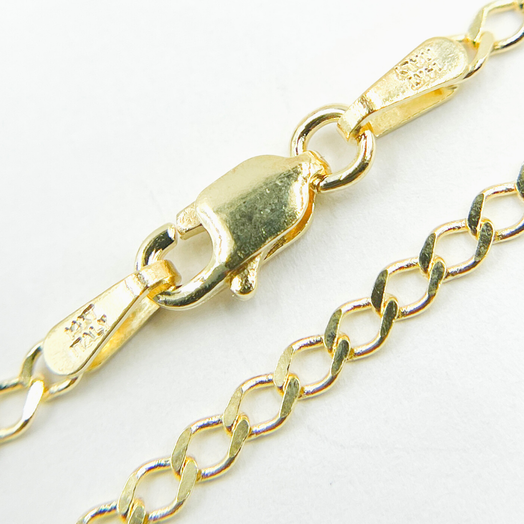 Solid Gold Flat Curb Chain