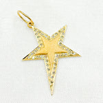 Load image into Gallery viewer, 14K Solid Gold Diamonds Star Charm. GDP45