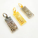 Load image into Gallery viewer, DC290. Diamond Sterling Silver Rectangle Charm