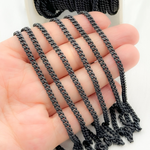 Load image into Gallery viewer, X22BRM.  Sterling Silver Black Rhodium Matt Finish Curb Chain