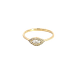 Load image into Gallery viewer, 14k Solid Gold Diamond Eye Ring.