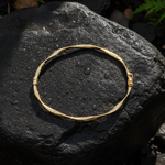 Load image into Gallery viewer, Bangle3. 14K Gold Twisted Hollow Bangle Bracelet