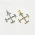 Load image into Gallery viewer, DP022. Diamond Sterling Silver Cross Pendant