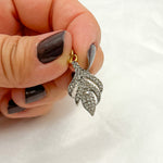 Load image into Gallery viewer, DC870. Diamond & Sterling Silver Leaf Pendant